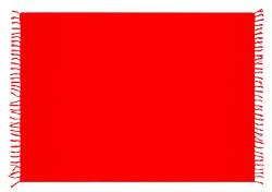 Ciffre Pareo Sarong Tuch Damen Herren - Wickelrock Strand - Strandtuch blickdicht als Wickeltuch oder Handtuchkleid und Wickelkleid Unisex Frauen und Männer - mit Schnalle einfarbig Rot von Ciffre