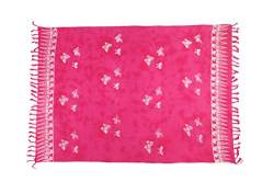 Ciffre Riesen Sarong Ca 170cm x110cm Pareo Wickelrock Wickeltuch Badeunterlage Saunatuch Schal Loop Wickeltuch Wickelkleid Schmetterling Pink von Ciffre