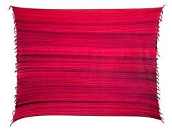 Ciffre Sarong Pareo Strandtuch Wickelrock Schal Loop Blickdicht Streifen Rot Schlicht von Ciffre