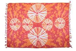 Ciffre Sarong Pareo Wickelrock Dhoti Loop Tuch Strandtuch Handtuch Schal Batik Orange von Ciffre