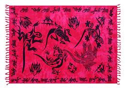 Ciffre Sarong Pareo Wickelrock Strandtuch Schal Handtuch Strandkleid Decke Wandbehang Pink von Ciffre