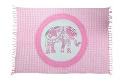 Ciffre Sarong Pareo Wickelrock Strandtuch Tuch Schal Wickelkleid Strandkleid Ibiza Muster Elefant Pink + Schnalle von Ciffre
