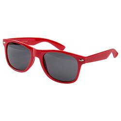 Ciffre Sonnenbrille Nerdbrille Nerd Retro Look Brille Pilotenbrille Vintage Look - ca. 80 verschiedene Modelle Rot von Ciffre