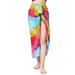 Sarong Pareo Wickelrock Loop Schal Tuch Badetuch Strandtuch Rock Gratis Schnalle (Bunt Pailletten Handwäsche) von Ciffre