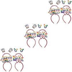 Ciieeo 12 Stk Lgbt-stirnband Lesbischer Haarreifen Regenbogen-haarband Pride Month Stirnband Stolz Geschenke Gay-pride-haarschmuck Stolz Kopfbedeckung Kunststoff Partybedarf Fräulein von Ciieeo