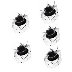 Ciieeo 5St Kopfbedeckungen für die Braut khimar hijab elegant Haarschmuck für die Hochzeit Hochzeitsdekoration Party-Fascinator-Haarspange Fascinator-Stirnband Jahrgang schmücken Fräulein von Ciieeo
