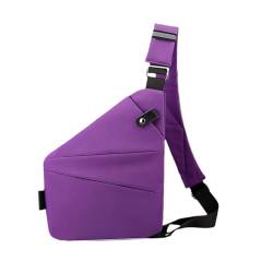 Reisetasche für den persönlichen Diebstahl, Crossbody-Tasche, Sport, Laufen, unsichtbare Geldbörse, Freizeit, Splash-Brusttasche, multifunktional, für Herren, Violett (2), 31*20*23*1.5cm von Cikiki