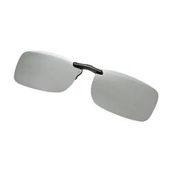 Sonnenbrille für Herren mit Clip-On-Sonnenbrille, Nachtsicht, polarisiert, G4N0 Clip, Quadratisch, Einheitsgröße von Cikiki