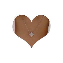 Cimenexe Böhmischen Kristall Sonne Anhänger Halskette Silber Sunburst Choker Halskette Gepflastert Cz Sonne Halskette Strass Steigenden Sonne Kette Halskette Schmuck Für Frauen Und Mädchen Geschenke von Cimenexe