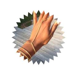 Cimenexe Bohemian Geschichteter Finger Armband Minimaler Sklave Armband Goldring Armband Strandring Handkette Armband Schmuck für Frauen und Mädchen Geschenke von Cimenexe