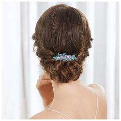 Cimenexe Vintage Perle Kristall Haarspange Glitzernde Blumen Haarspangen Strass Haarspange Gepflasterte Blume Haarspange Blau Cz Haarnadeln Clips Cz Kopfbedeckung Dekorativer Haarschmuck Brautschmuck von Cimenexe