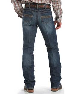 Cinch Herren Silver Label Slim Fit Jeans, Performance Dark Stonewash, 36W / 36L von Cinch