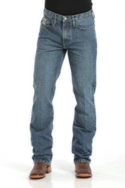 Cinch Men's Silver Label Slim Fit Jean, Medium Stone Wash, 32W x 32L von Cinch