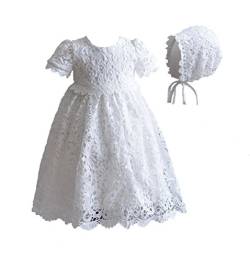 Cinda Baby Spitze Taufkleid mit Mütze Elfenbein 56-62 von Cinda