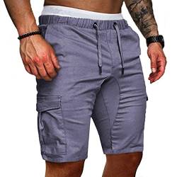 Cindeyar Shorts Sommer Chino Jeans Kurze Hosen Stretch Jogger Cargo Shorts Slim-Fit(M,175Grau) von Cindeyar