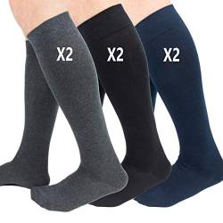 Ciocca - 6 Paar Socken für Männer - Lange, Warme, Strapazierfähige, Herrensocken, Aus gezwirnter Baumwolle, 2 Größen, Anthrazitfarben [450W_025_I_6] von Ciocca