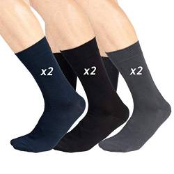 Ciocca Herren-Socken Kurz Warm Gezwirnte Baumwolle Strapazierfähig - 6 Paar [450/1W_025_II_6] von Ciocca