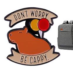 Rucksack-Brosche | Don't Worry Be Cappy Tier-Anstecknadel, niedliches Anstecknadel, Cartoon-Tier-Anstecknadel für Rucksack, Tücher, Hüte, lustige Knopfnadeln von Cipliko