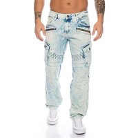 Cipo & Baxx Cargojeans Herren Jeans Hose mit ausgefallener Waschung und Nahtverzierung von Cipo & Baxx