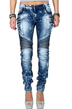 Cipo & Baxx Damen Jeans WD361-bans Blau W26/L32 von Cipo & Baxx