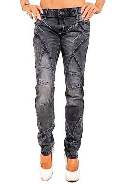 Cipo & Baxx Damen Jeans WD477-bans Black W29/L34 von Cipo & Baxx