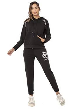 Cipo & Baxx Damen Jogginganzug Sportanzug Hose Kapuzensweat Freizeit Jogging Suit Jacke Hoodie WLR147 Schwarz M von Cipo & Baxx