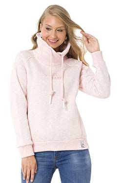 Cipo & Baxx Damen Sweater Hoherkragen Hoodie Sweatshirt WL336 Shellpink XL von Cipo & Baxx