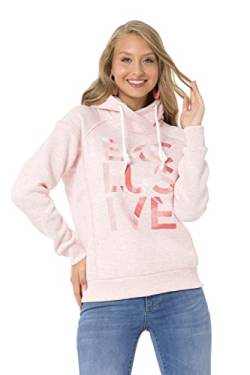 Cipo & Baxx Damen Sweatshirt Kapuzenpullover Hoodie Langarmshirt Sweater Print WL330 Pink S von Cipo & Baxx