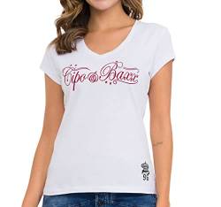 Cipo & Baxx Damen T-Shirt Kurzarm Print Strasssteine WT338 Weiß XL von Cipo & Baxx