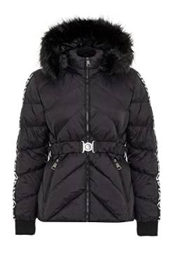 Cipo & Baxx Damen Winterjacke Stepp Fell Kapuze Jacke WM133 Schwarz M von Cipo & Baxx