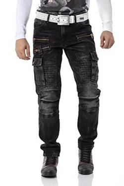 Cipo & Baxx Herren Cargo Jeans Hose CD798 Schwarz W33-L32 von Cipo & Baxx