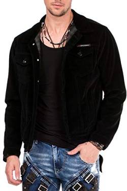 Cipo & Baxx Herren Jeans Jacke Outdoorjacke Übergangsjacke BomberJacke Schwarz Gr.M von Cipo & Baxx