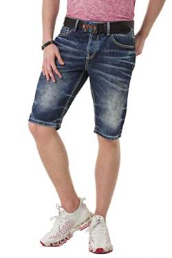 Cipo & Baxx Herren Jeans-Shorts Kurze Hose Denim Freizeithose CK251 Blau W29 von Cipo & Baxx