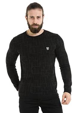 Cipo & Baxx Herren Pullover Strick Sweater Klassisch Rundhalsausschnit Pulli CP277 Schwarz S von Cipo & Baxx