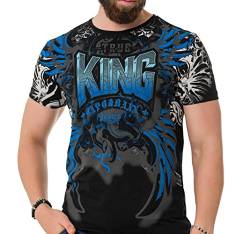 Cipo & Baxx Herren Sommer Shirt Freizeit Print Baumwolle T-Shirt CT763 Schwarz L von Cipo & Baxx