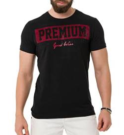 Cipo & Baxx Herren Strasssteine Print T-Shirt Kurzarm Baumwolle CT732 Schwarz M von Cipo & Baxx