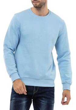 Cipo & Baxx Herren Sweatshirt Rundhalsausschnitt Basic Pullover Hoodie Sweater CL558 Blau L von Cipo & Baxx