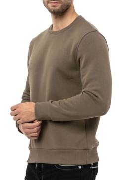 Cipo & Baxx Herren Sweatshirt Rundhalsausschnitt Basic Pullover Hoodie Sweater CL558 Khaki L von Cipo & Baxx