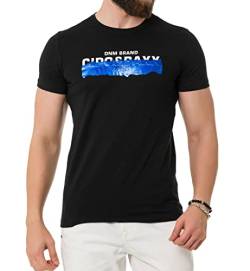 Cipo & Baxx Herren T-Shirt Baumwolle Rundhals Brustprint Kurzarm Freizeitshirt CT711 Schwarz L von Cipo & Baxx