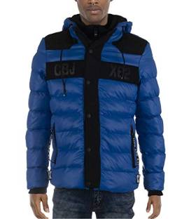 Cipo & Baxx Herren Winterjacke Steppjacke Übergangsjacke Kapuzenjacke Jacke Jacket Warm Jacke Blau XL von Cipo & Baxx