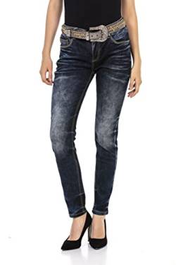 Cipo & Baxx Jeans Hose Slim Fit Regular Metalverzierung Modern Design Denim Pants WD465 Blau W26 L32 von Cipo & Baxx