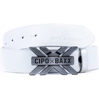 Cipo & Baxx Ledergürtel Cipo & Baxx Herren Gürtel BA-CG147 Casual Style Echtleder Gürtel mit Metall-Patch von Cipo & Baxx