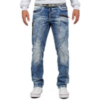 Cipo & Baxx Regular-fit-Jeans Herren Hose BA-C1150 W29/L32 (1-tlg) mit Verzierungen und Reißverschlüssen von Cipo & Baxx