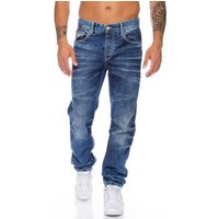 Cipo & Baxx Regular-fit-Jeans Herren Jeans Hose im dezentem Design dezente Kontrastnähte von Cipo & Baxx