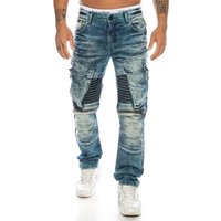 Cipo & Baxx Regular-fit-Jeans Herren Jeans Hose mit aufwendigen Details im Cargo Style Aufwendiges Design mit Nahtverzierungen und vielen Details von Cipo & Baxx