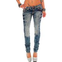 Cipo & Baxx Regular-fit-Jeans Low Waist Hose BA-WD222 Coole Waschung Verzierte Gesäßtaschen von Cipo & Baxx