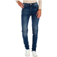 Cipo & Baxx Slim-fit-Jeans Damen Hose BA-19CB06 mit ausgefranstem Saum von Cipo & Baxx