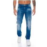 Cipo & Baxx Slim-fit-Jeans Herren Jeans Hose im dezenten Look mit dicken Nähten Hochwertige Nahtverzierung und perfekter Tragekomfort von Cipo & Baxx