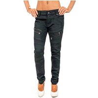 Cipo & Baxx Slim-fit-Jeans Moderne Hose BA-WD501 Camouflage Muster mit Aufgesetzten Reißverschlüssen von Cipo & Baxx