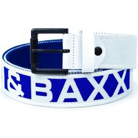 Cipo & Baxx Stoffgürtel Casual Gürtel-weiß Schrift-blau C-2133 100cm x 4,7cm mit großen Markenschriftzug von Cipo & Baxx